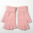 thumbnail image 2 of UTSJKR Half Finger Gloves for Women Men Fingerless Work Warm Thick Soft Knit Touchscreen Sports Gloves for Adults Pink, 2 of 6