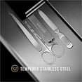 thumbnail image 6 of MANSCAPED® Shears 2.0 Tempered Stainless Steel Men's Nail Kit, Fingernail Clippers, Safety Scissors, Tweezers and Nail File - Black, 6 of 7