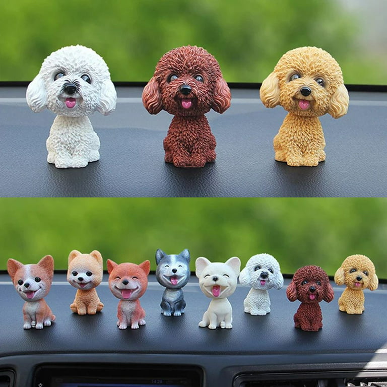 Creative Bobble Head Dog Puppy Figurine Nodding Heads Dog Toy Car Decoration