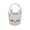 White, variant on Pink Easter Themed Bunny Basket With Floppy Ear Handles Durable Polyester Woven For Toy And Snack Storage