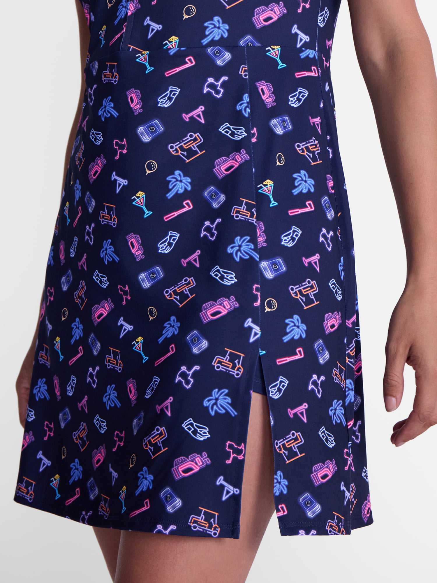 Birdie Bound Women's Sleeveless Polo Dress with built in body liner, Sizes XS-2XL