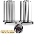 thumbnail image 6 of Qunbio 4 Side Hanger Stacker Cart, 4 in 1 Large Clothes Hanger Organizer Rack Stand, Stainless Steel Clothes Hanger Storage Holder for Adult, Black, 6 of 13
