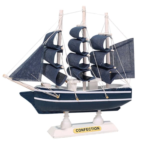 Wooden Nautical Decoration - Miniature Model, High-Quality Wood, for Living Room/Office/Beach Themes, Photo Props