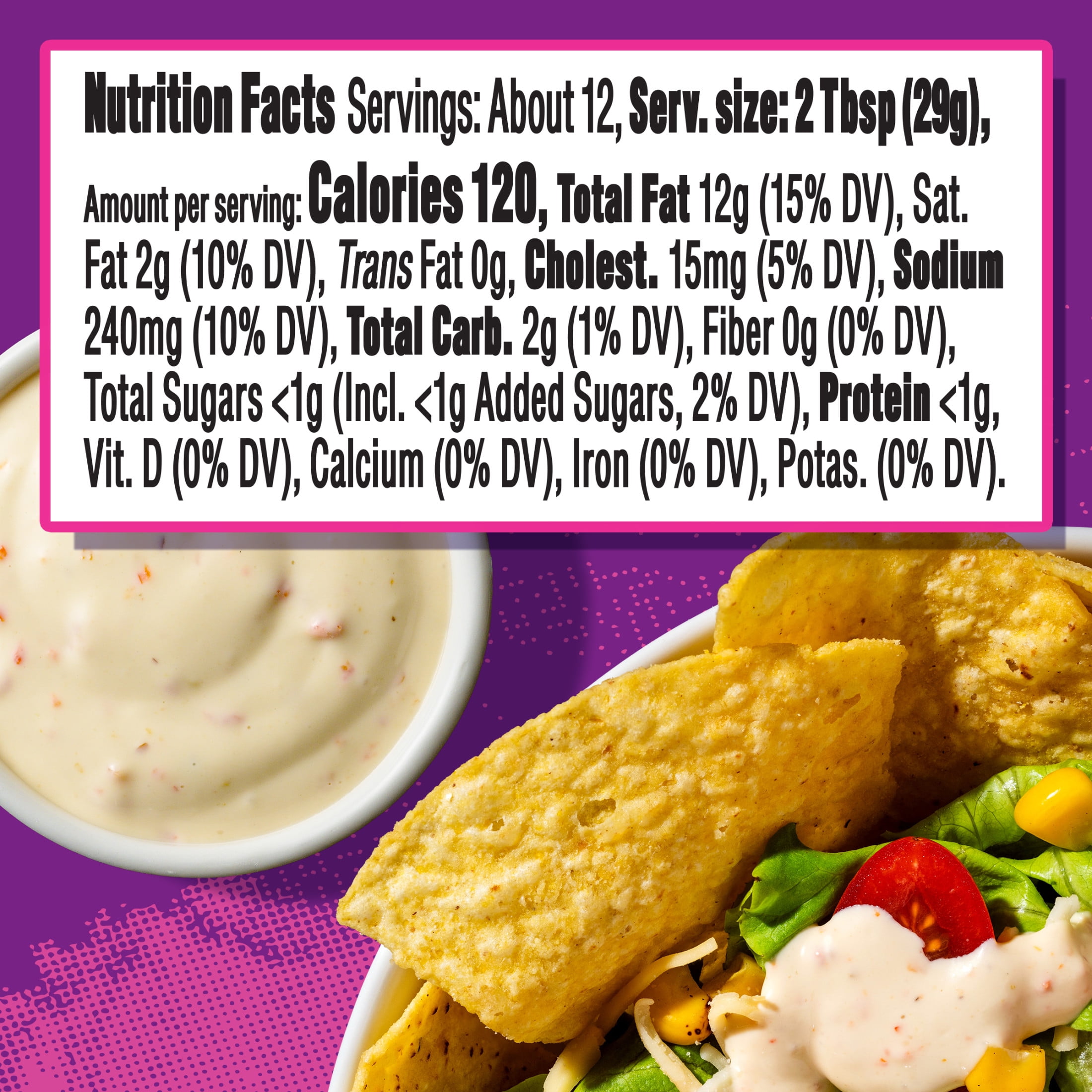 Taco Bell Creamy Baja Sauce, 12 fl oz Bottle
