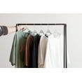 thumbnail image 4 of IRIS USA Metal Garment Rack with Wood Shelf, Black / Brown, 4 of 7