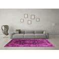 thumbnail image 3 of Ahgly Company Indoor Square Medallion Pink Traditional Area Rugs, 4' Square, 3 of 4