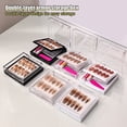 thumbnail image 2 of Acrylic Double Layer Empty Press on Nails Packaging Box Transparent Lid Nail Display Box Nail Tips Storage Case for Home Portable Nail Art Organizer Container, 2 of 8