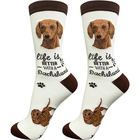 E&S Pets Pet Lover Socks, Life is Better with a Dachshund, One size fits most