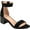 Black, variant on Womens Percy Low Stacked Heel Back Heel Zip Dress Sandals
