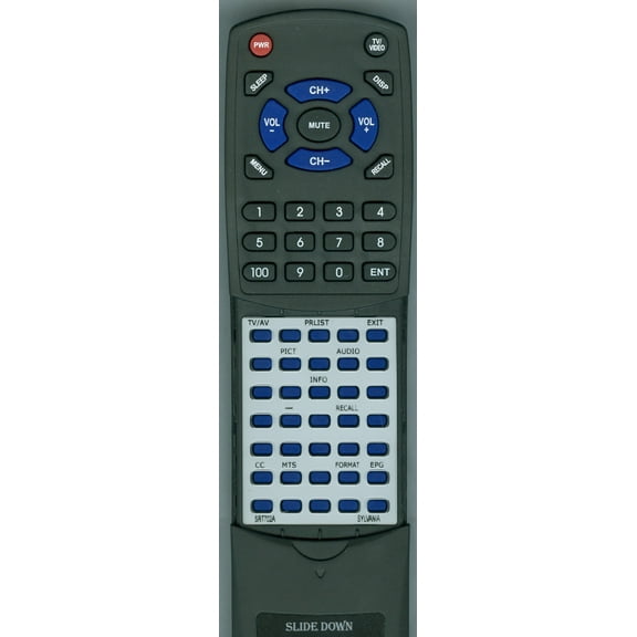 Replacement Remote for SYLVANIA RTSRT702A, SRT702A, SRT902A