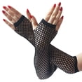thumbnail image 3 of Female Long Gloves Fingerless Fish Net Gloves Arm Cover Summer Gloves, 3 of 3