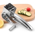 thumbnail image 6 of Stainless Steel Hand Grater Effortless Manual Crank Grinder Slicer for Hard Cheese Chocolate Vegetables and More, 6 of 6