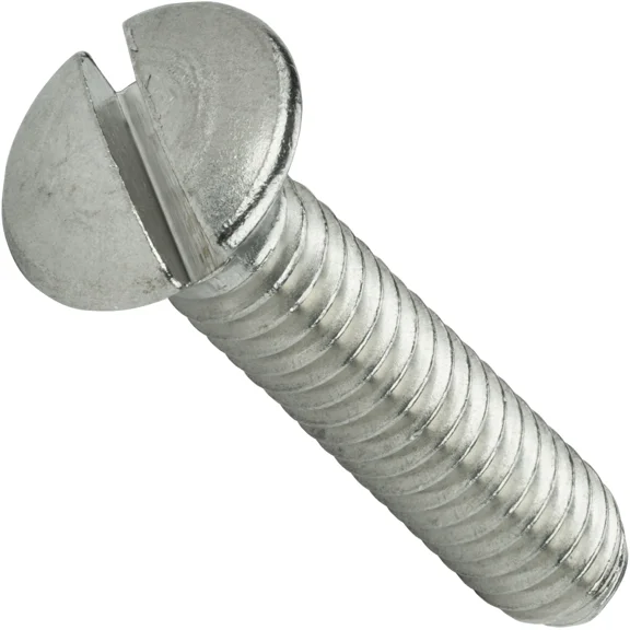 8-32 X 1/2" Slotted Oval Head Machine Screws Stainless Steel 18-8 Qty 100