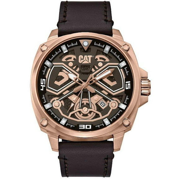 Men's CAT Caterpillar Tokyo Rose Gold Skeleton Dial Watch AJ19135129