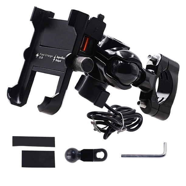 Soporte Universal Para Teléfono Móvil De Motocicleta, Resistente Al Agua, Qc3.0, Reconocimiento Inteligente, Carga Rápida, Aleación De Aluminio, Soporte Para Teléfono Móvil Para Coche Cateissary VI004756-00