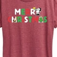thumbnail image 3 of Peanuts - Merry Christmas Stacked - Women's Short Sleeve Graphic T-Shirt, 3 of 6