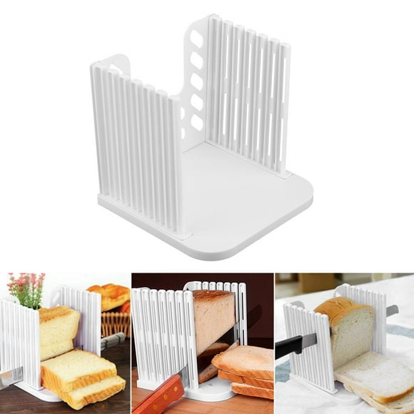 Bread Slicer, Foldable Bread Slicer LoafCutter Baking Tools for Slicing Bread Kitchen 6.3x5.9x5.7in