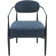 thumbnail image 2 of Navy Blue Fabric Chair - Pocket Spring Comfort - Bedroom Corner - Stylish Piece, 2 of 5