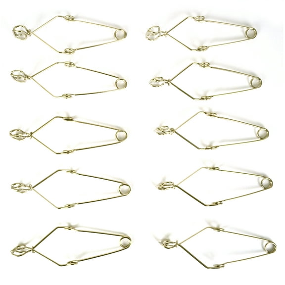 Eisco Labs Stoddard Test Tube Clamp, Stainless Steel with Finger Grips, 6" Length - Lab Pack of 10