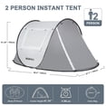 thumbnail image 4 of AOPEC Pop Up Camping Tent, 2/4/6 Person Instant Tent Waterproof PU4500mm, Spacious Ventilated Camping Tent with Front Porch, Quick Setup Lightweight Portable for Outdoor Camping Hiking Beach, 4 of 6