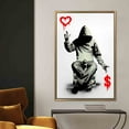 thumbnail image 4 of Banksy Boy Art Canvas, Banksy Heart Poster, Love Or Money Wall Decor, Banksy Canvas Art, Street Art Canvas, Painting Poster, Canvas Wall Decor - White Framed, 4 of 5