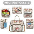 thumbnail image 2 of Pioneer Flower Floral Print Pattern Womens Lunch Box for Work,Insulated Large Lunch Bag for Tween and Teen,Loncheras Para Mujer,Leakproof Adult Lunch Bag for Work,Beach,Travel,Picnic,Camping, 2 of 7