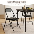 thumbnail image 4 of Ktaxon Foldable Dining Table Set for 4, Multi-Functional Card Table for 4 Seater with Padded Waterproof Chairs, Portable 33.5" Portable Event Table Set, Black, 4 of 7