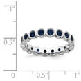thumbnail image 5 of 925 Sterling Silver Stackable Expressions Created Sapphire Ring Size: 9; for Adults and Teens; for Women and Men, 5 of 5