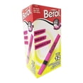 thumbnail image 1 of Resaltador De Texto Berol Rosa Punta Cincel 12 Pzs Unisex, 1 of 3