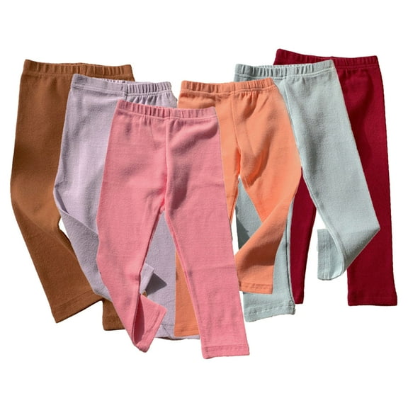 Godderr Kids Toddler Spring Fall Leggings for Boys Girls Cotton Bottoms Unisex Baby Tights Stretch Pants Newborn Underpants Comfortable Trousers Pants for 6M-10Y