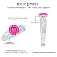 thumbnail image 6 of Rosec Jewels Vintage Inspired Ring for Women, Lab Grown Pink Sapphire Ring with Diamond, 10K Yellow Gold, US 6.50, 6 of 9