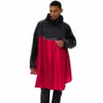 thumbnail image 3 of Vaude Valero Unisex Rain Poncho - Medium - Red/Black, 3 of 6