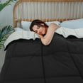 thumbnail image 4 of PiccoCasa Queen Soft Lightweight Down Alternative Comforter Black&Light Gray, 4 of 7