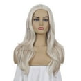 thumbnail image 1 of Pelucas de cabello para mujer, resistentes al calor y a altas temperaturas, de 22 pulgadas con gorro para citas, fiestas y cosplay., 1 of 8