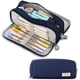 thumbnail image 1 of Estuche para lápices Meskcv de Gran capacidad 3 compartimentos bolsa de cosméticos azul, 1 of 5