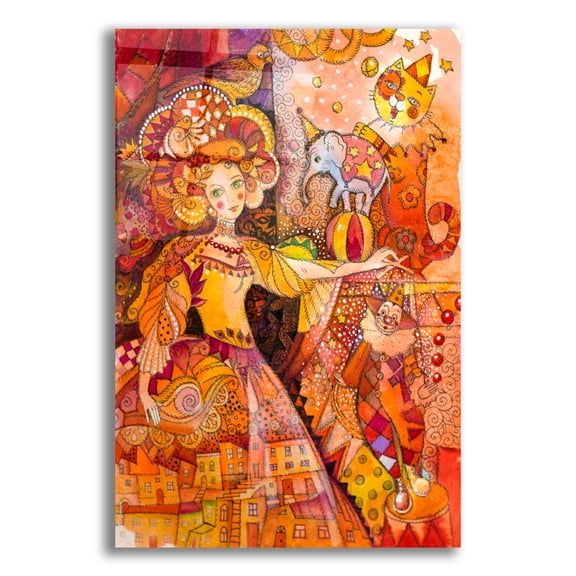 Epic Art 'Circus 1' by Oxana Zaika Acrylic Glass Wall Art, 16" x 24"