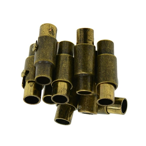 10 Unidades De Los Hombres s De Moda Broche De Cordón De Cuero Mecanismo De Bloqueo De Diseño Cierres Fabricación s Conector De bronce Soledad Cierre de fabricación de joyas