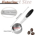 thumbnail image 2 of Taza medidora de 1/8 de taza (2 cucharadas/30 ml/30 cc/1 oz), tazas medidoras de metal de acero inoxidable, mini cuchara medidora con silicona negra, 2 of 5