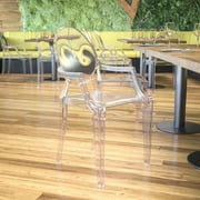 Flash Furniture Shirley Ghost Chair with Arms in Transparent Crystal
