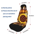 thumbnail image 4 of Sikiie Sunflower Gnomes and Bees Car Seat Protector 2 Pack Car Seat Cushion Mat, Car Seat Covers for SUV, Truck, Van, 4 of 7