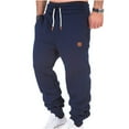 thumbnail image 3 of Funicet Cargo Pants for Men Mens Fashion Joggers Sports Pants - Cotton Pants Sweatpants Trousers Mens Long Pants Dark Blue S, 3 of 5