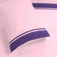 thumbnail image 4 of DNG Creations 4 Piece Two Tone Sheet Set - 18 Inch Deep Pocket ( Solid Light Pink/Purple - Olympic Queen ), 4 of 4