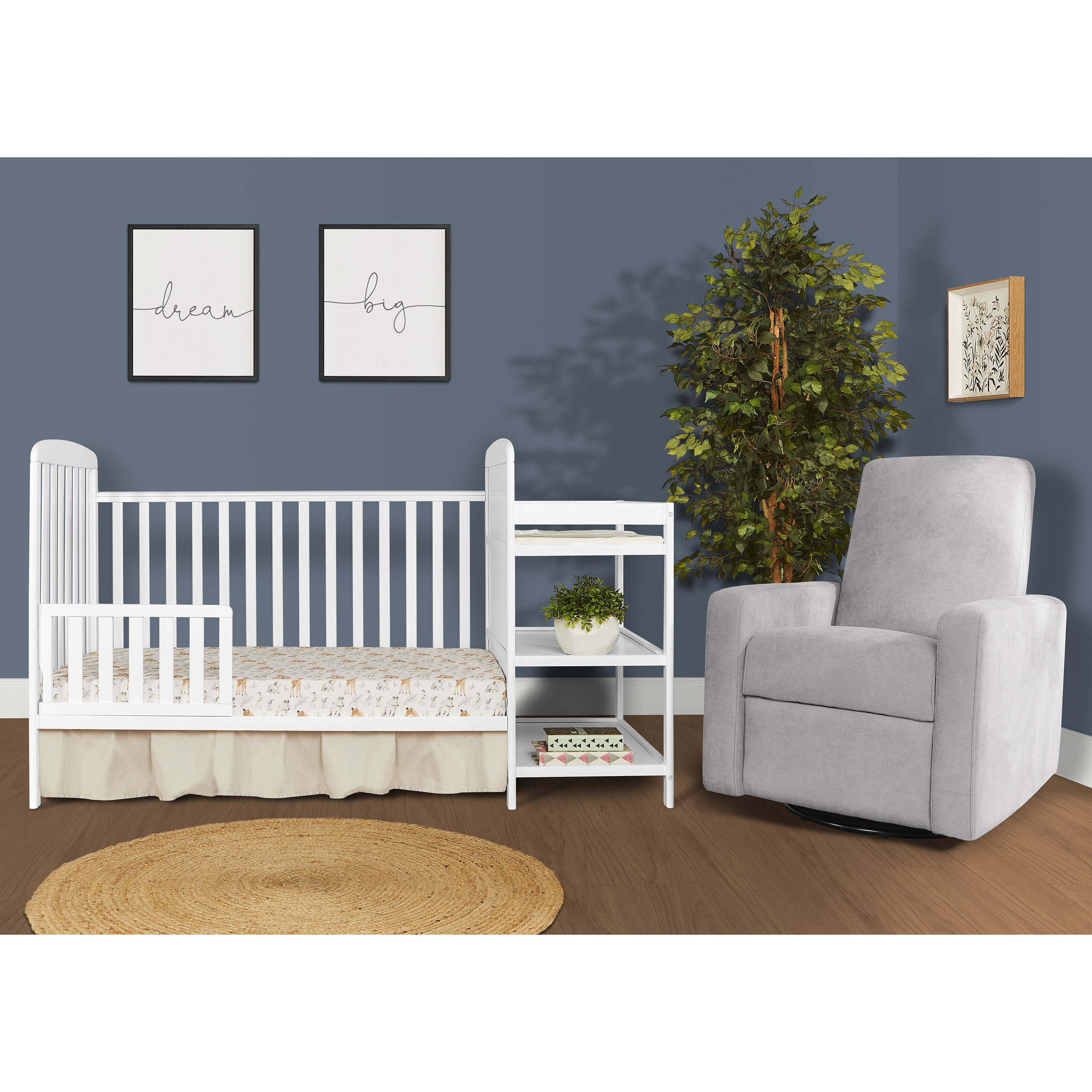 Dream On Me Anna 3-in-1 Full Size Crib and Changing Table Combo in White - image 5 of 16