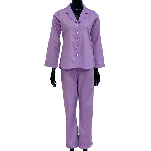 SoieRose Women's Victorian Pajama Set – Mauve – 100% Cotton Sleepwear
