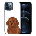 thumbnail image 1 of FINCIBO Soft Rubber Protector Cover Case for Apple iPhone 12 Pro Max 6.7" 2020 (NOT FIT Apple iPhone 12/12 Pro 6.1" 2020/iPhone 12 mini 5.4" 2020), Brown Toy Poodle Dog, 1 of 5