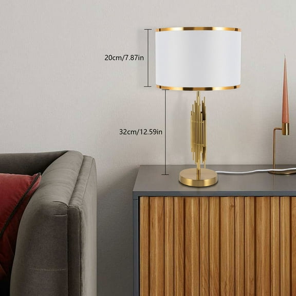 Bedside Table Lamp Corded Electric Table Lamp Bedroom Desk Light 3 Light Colors