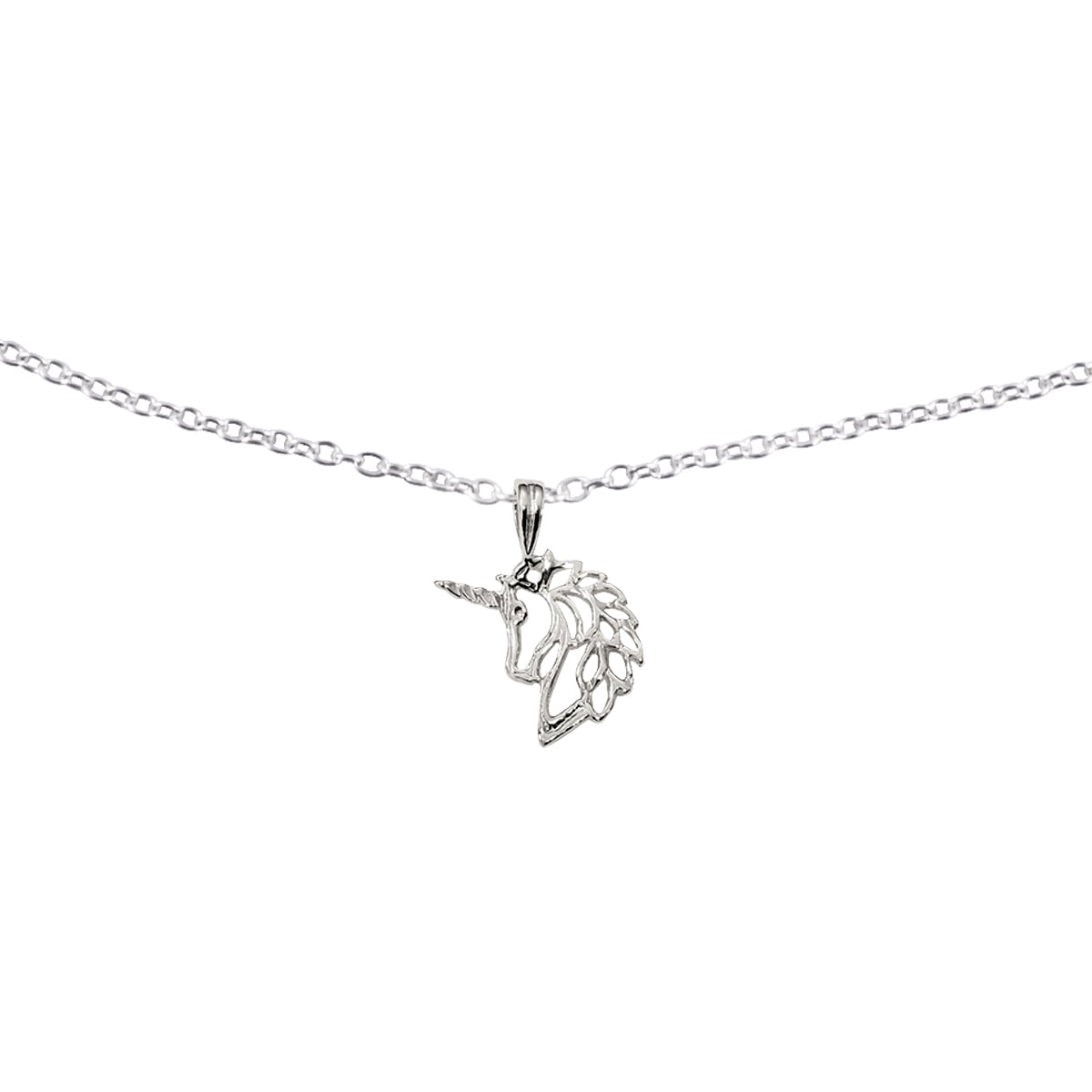 Primal Silver Primal Silver Sterling Silver Unicorn Charm with 18