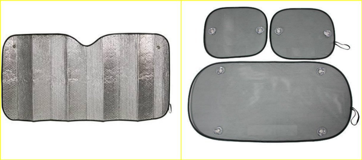 Max Reflector Jumbo Accordion Sunshade Silver Front Windsheild Sunshade