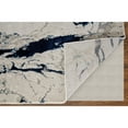 thumbnail image 5 of Feizy Indio Modern Abstract, Ivory/Blue/Black, 1'6" x 1'6" Swatch Stain Fade Resistant Pet & Kid Friendly Industrial Watercolor Floor Rug for Living room Bedroom, 5 of 7