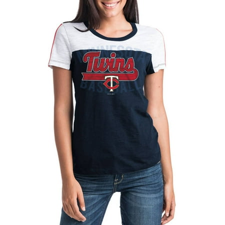 MLB Minnesota Twins Women's Short Sleeve Team Color Graphic